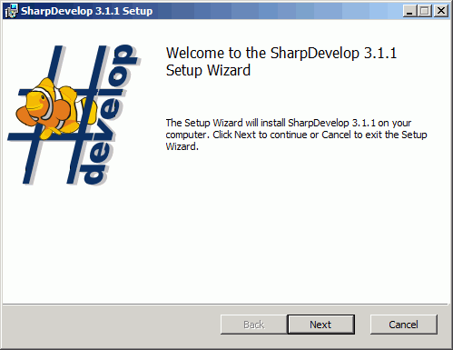 SharpDevelop - instalac 1