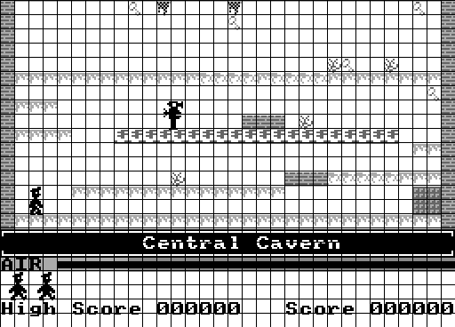 Pantalla del juego original, cuadriculada