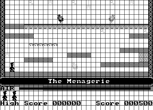 Pantalla del juego original, nivel 10, cuadriculada